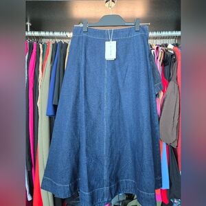 Lucy Paris Dark Blue A-Line Skirt